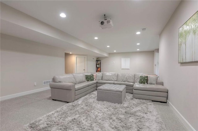 15716 Canterbury St, Overland Park, KS 66085 - carpeted living room with recessed lighting