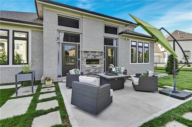 15716 Canterbury St, Overland Park, KS 66085 - view of patio / terrace featuring an outdoor hangout area