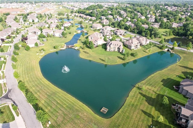 15716 Canterbury St, Overland Park, KS 66085 - aerial view of property's location with a nearby body of water and nearby suburban area
