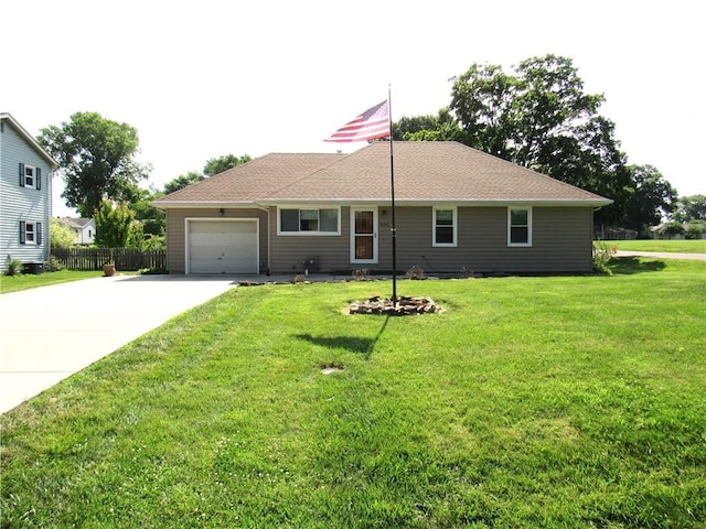 502 N Jefferson St, Spring Hill, KS 66083 - ranch-style home featuring concrete driveway and a garage