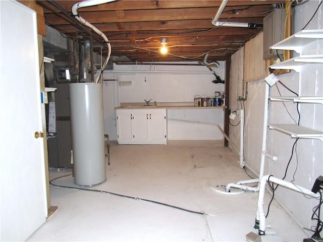 502 N Jefferson St, Spring Hill, KS 66083 - unfinished basement with gas water heater