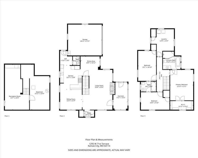 1295 W 71st Ter, Kansas City, MO 64114 - view of home floor plan