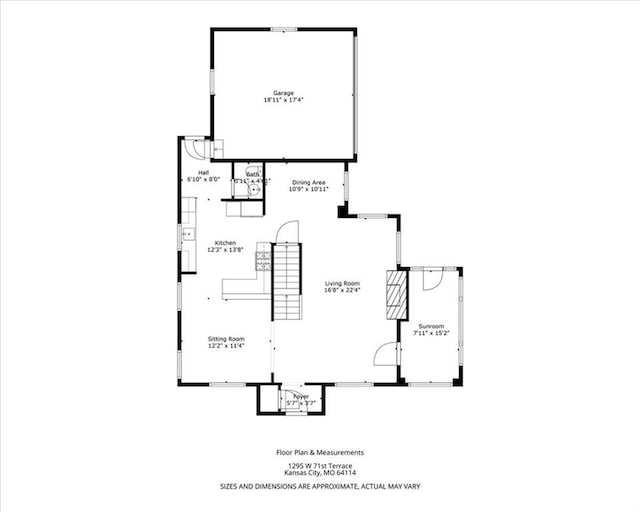 1295 W 71st Ter, Kansas City, MO 64114 - view of home floor plan