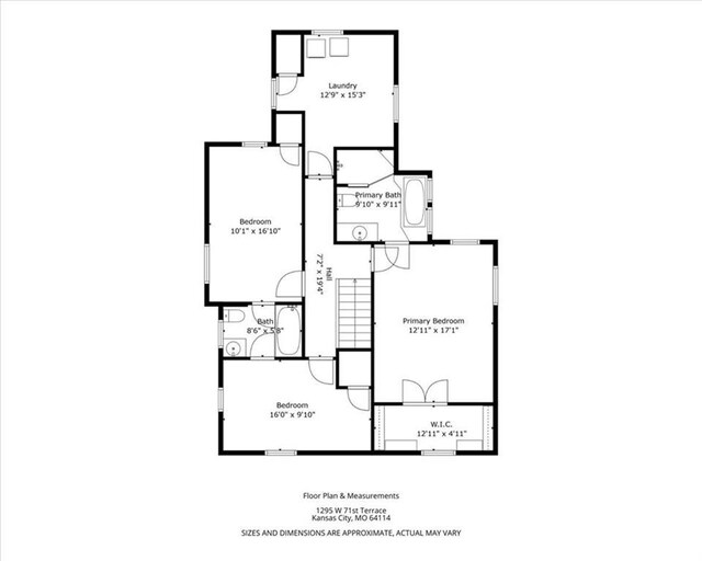 1295 W 71st Ter, Kansas City, MO 64114 - view of property floor plan