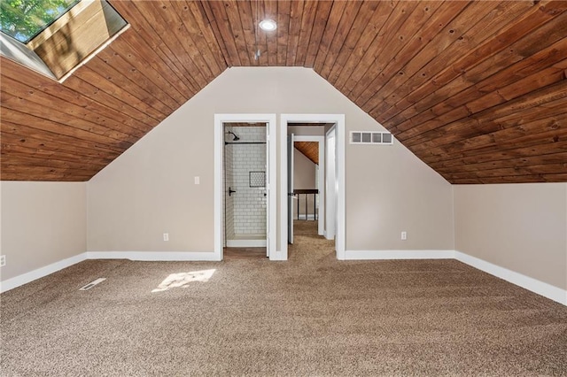 6727 Harvard Ave, Raytown, MO 64133 - bonus room featuring carpet floors, vaulted ceiling, and wooden ceiling