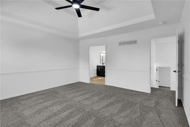 220 NE Dreamweaver Ave, Lees Summit, MO 64086 - carpeted empty room featuring a tray ceiling, ceiling fan, and a smoke detector