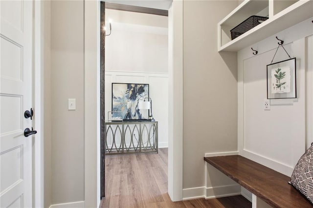 17162 S Heatherwood St, Olathe, KS 66062 - mudroom with wood finished floors and baseboards