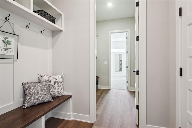 17162 S Heatherwood St, Olathe, KS 66062 - mudroom with wood finished floors and recessed lighting