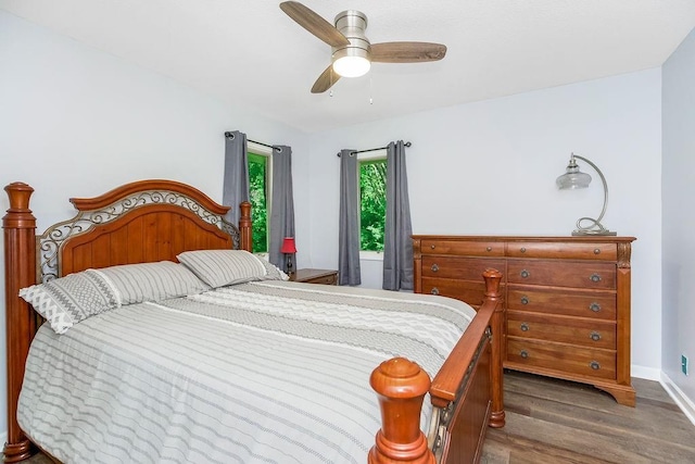 1100 Sycamore Ridge Dr, Lansing, KS 66043 - bedroom with wood finished floors and a ceiling fan