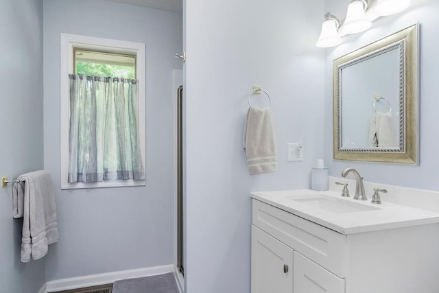 1100 Sycamore Ridge Dr, Lansing, KS 66043 - full bath with vanity and a shower stall