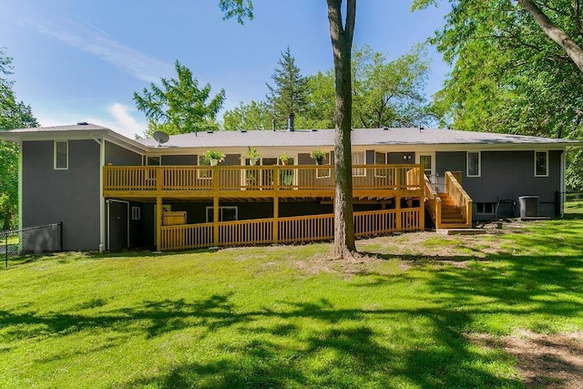 1100 Sycamore Ridge Dr, Lansing, KS 66043 - back of property featuring a deck