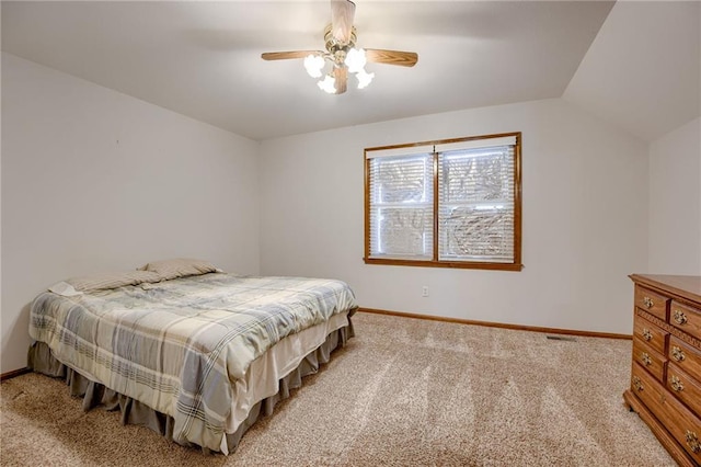 411 SW Windmill Ln, Lees Summit, MO 64082 - carpeted bedroom featuring lofted ceiling and ceiling fan