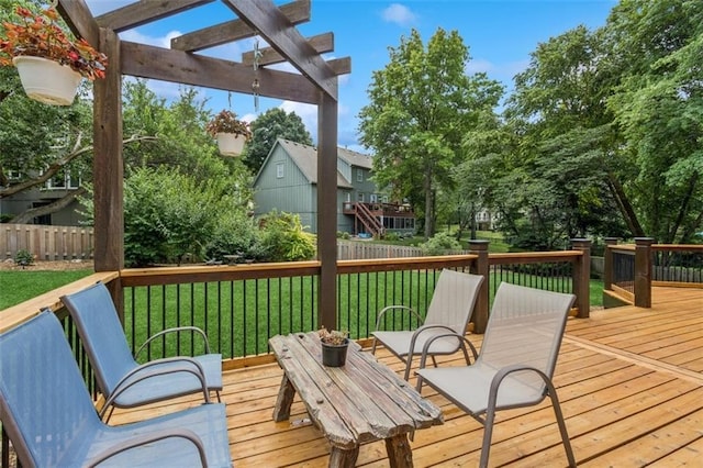 12117 Knox St, Overland Park, KS 66213 - deck with a pergola