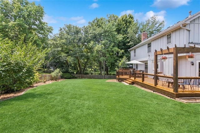 12117 Knox St, Overland Park, KS 66213 - fenced backyard featuring a deck