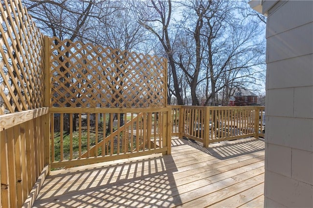 3221 E 11th St, Kansas City, MO 64127 - view of wooden terrace