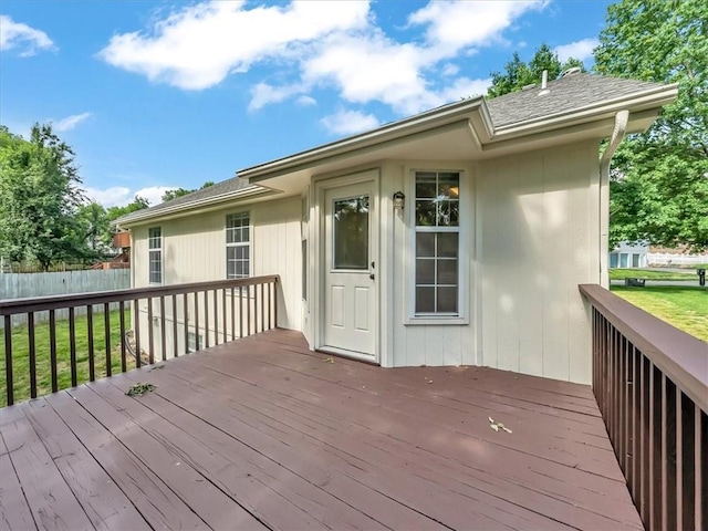 1914 S Leslie Dr, Independence, MO 64055 - view of wooden deck