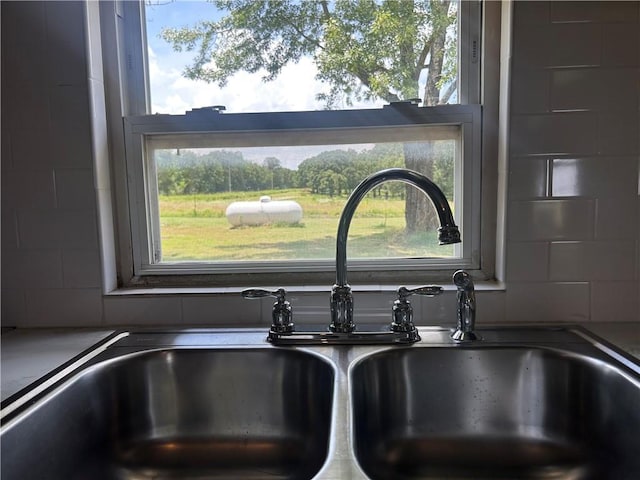 2587 Crk 2200, Caney, KS 67333 - kitchen view of a sink and decorative backsplash