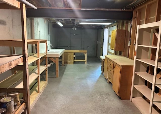 1703 Esther Dr, Kearney, MO 64060 - unfinished basement with a workshop area