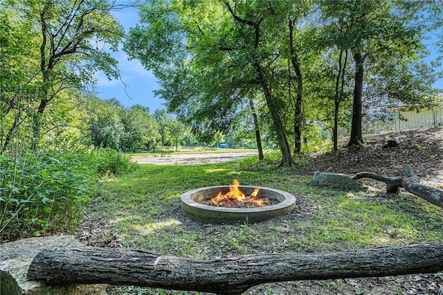 1433 Haskell Rd, Williamsburg, KS 66095 - view of yard with a fire pit