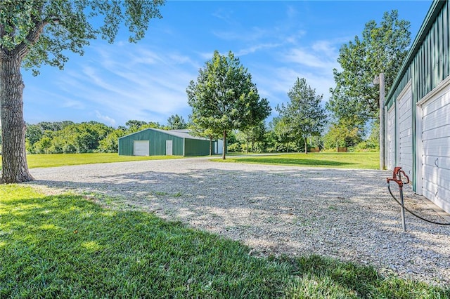 1433 Haskell Rd, Williamsburg, KS 66095 - view of grassy yard with an outdoor structure and a pole building