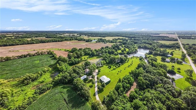 1433 Haskell Rd, Williamsburg, KS 66095 - overview of rural landscape with a nearby body of water