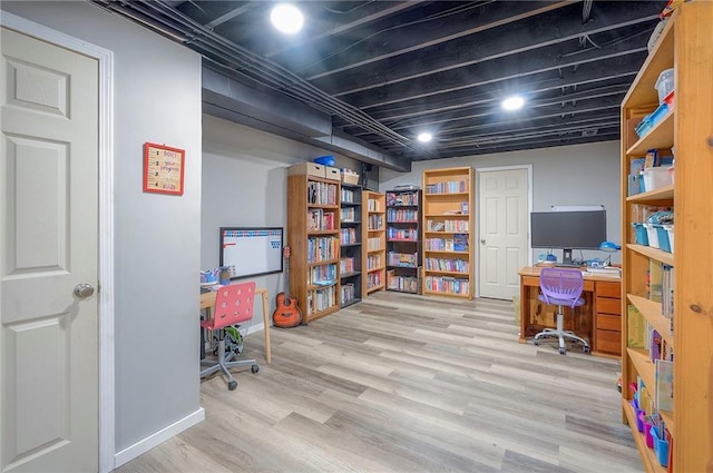 11580 S Skyview Ln, Olathe, KS 66061 - office area featuring wood finished floors and baseboards