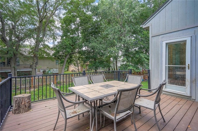 11580 S Skyview Ln, Olathe, KS 66061 - wooden terrace with outdoor dining area