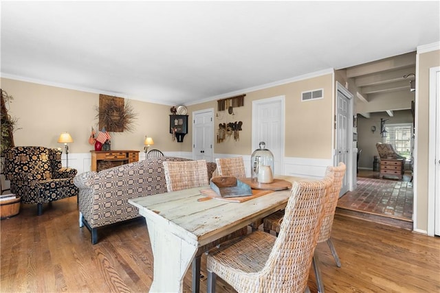 200 NE Oak Tree Cir, Lees Summit, MO 64086 - dining room with wood finished floors and ornamental molding