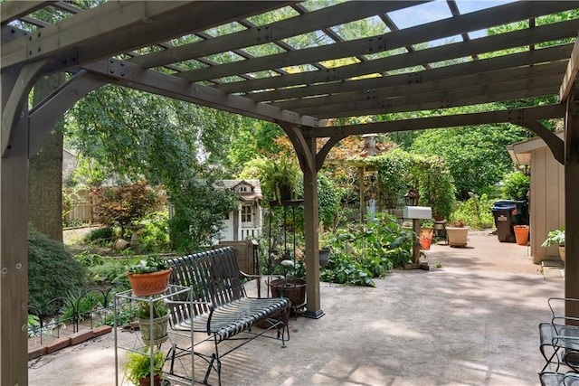 200 NE Oak Tree Cir, Lees Summit, MO 64086 - view of patio featuring a pergola and an outdoor structure