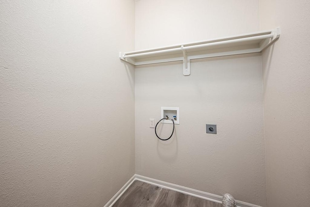 20444 W 125th Ter, Olathe, KS 66061 - laundry room featuring hookup for an electric dryer, hookup for a washing machine, and dark wood finished floors