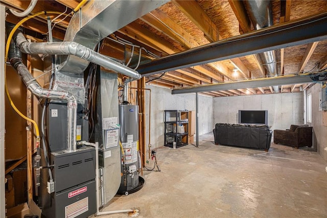 9583 N Main St, Kansas City, MO 64155 - unfinished basement with water heater