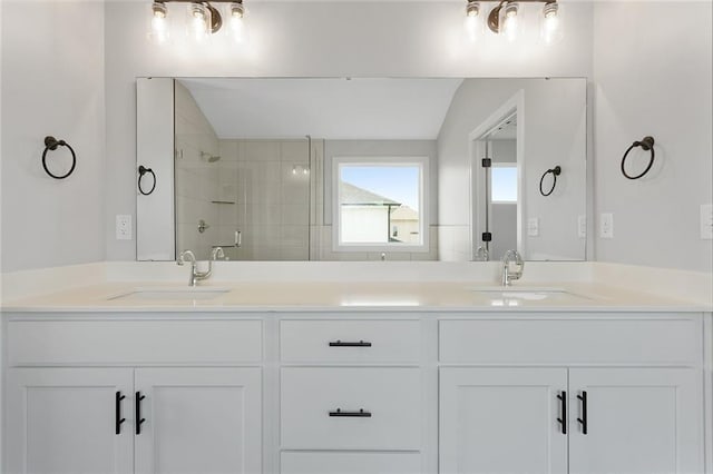 16772 S Twilight Ln, Olathe, KS 66062 - full bath featuring double vanity and a tile shower