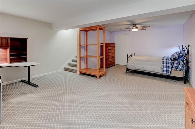 3524 NE Austin Dr, Lees Summit, MO 64064 - carpeted bedroom featuring baseboards and ceiling fan