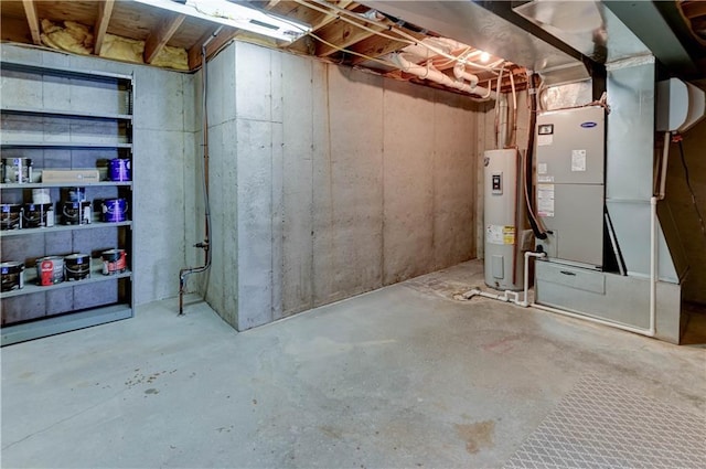 3524 NE Austin Dr, Lees Summit, MO 64064 - unfinished below grade area featuring electric water heater and heating unit
