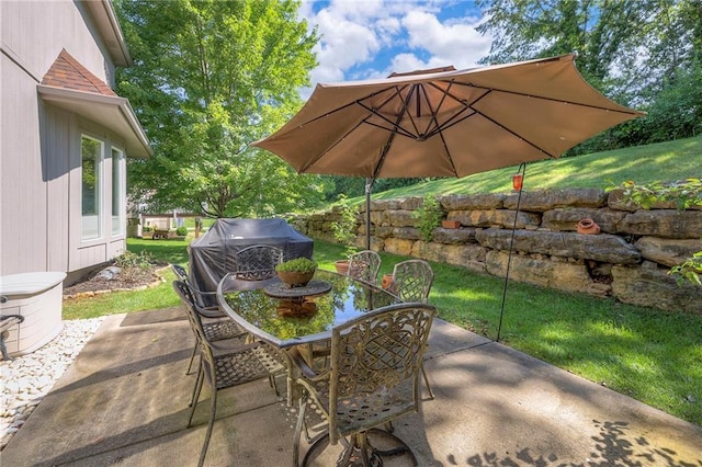 3013 S Granite Ave, Blue Springs, MO 64015 - view of patio / terrace featuring outdoor dining space and a grill