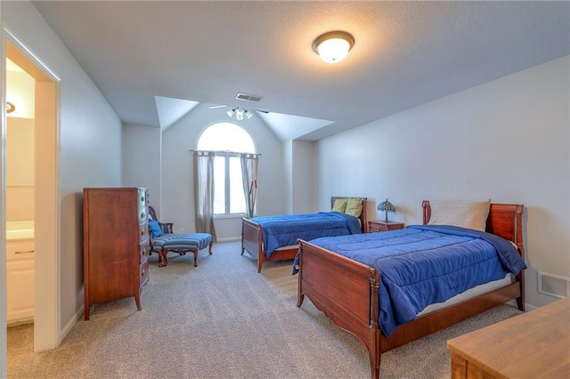 3013 S Granite Ave, Blue Springs, MO 64015 - bedroom with light colored carpet and lofted ceiling