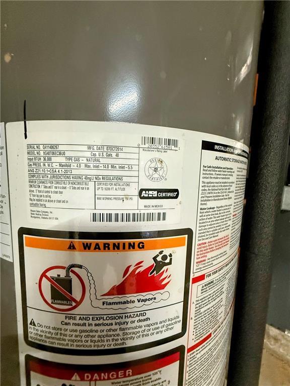 2321 Englewood Ct, Independence, MO 64052 - detailed view of water heater