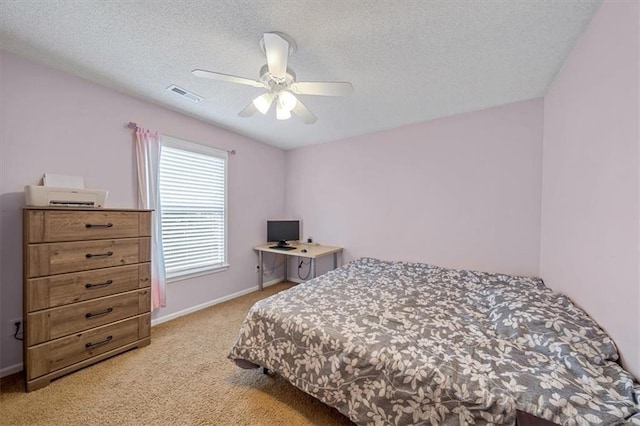 6715 W 148th Ter, Overland Park, KS 66223 - carpeted bedroom featuring a ceiling fan and a textured ceiling