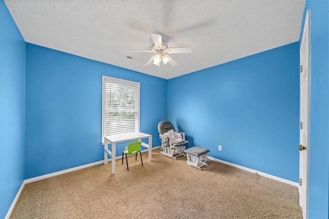 6715 W 148th Ter, Overland Park, KS 66223 - unfurnished room with a ceiling fan, carpet, and a textured ceiling