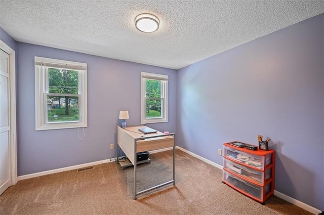 1621 Vilas St, Leavenworth, KS 66048 - carpeted office space featuring a textured ceiling
