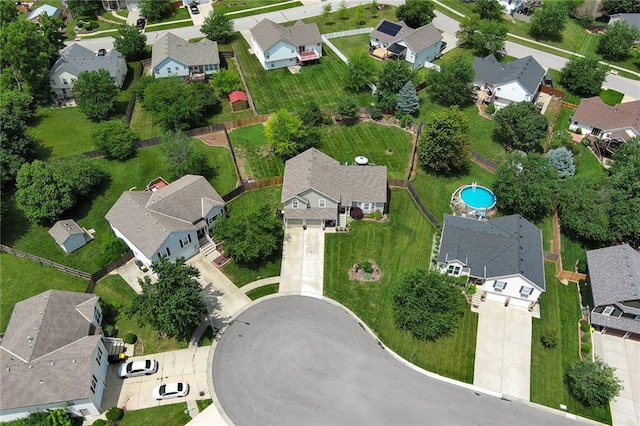 407 Maple Ct, Lansing, KS 66043 - aerial perspective of suburban area with a pool area
