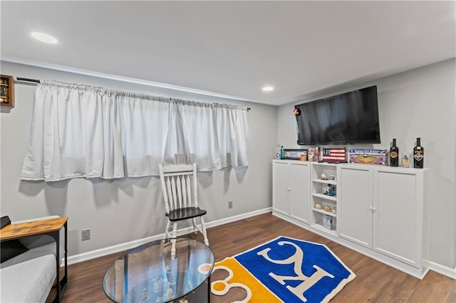 10708 E 301st St, Drexel, MO 64742 - rec room featuring wood finished floors and recessed lighting
