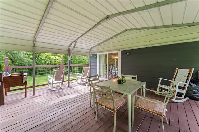 10708 E 301st St, Drexel, MO 64742 - wooden deck with outdoor dining space