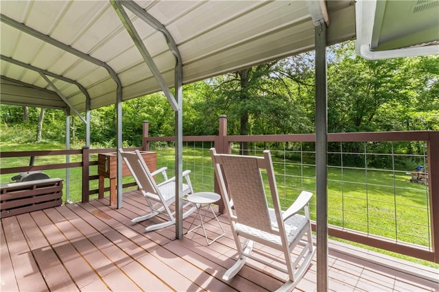 10708 E 301st St, Drexel, MO 64742 - deck with a yard