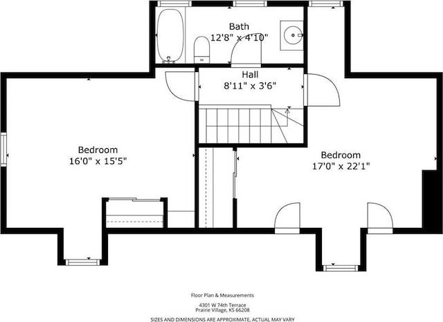 4301 W 74th St, Prairie Village, KS 66208 - view of floor plan / room layout