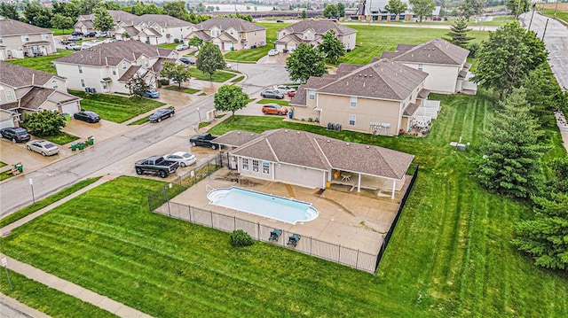 904 SW Peach Tree Ln, Blue Springs, MO 64064 - aerial view of residential area featuring a pool area