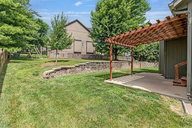 895 N Diane Dr, Olathe, KS 66061 - fenced backyard with a patio and a pergola