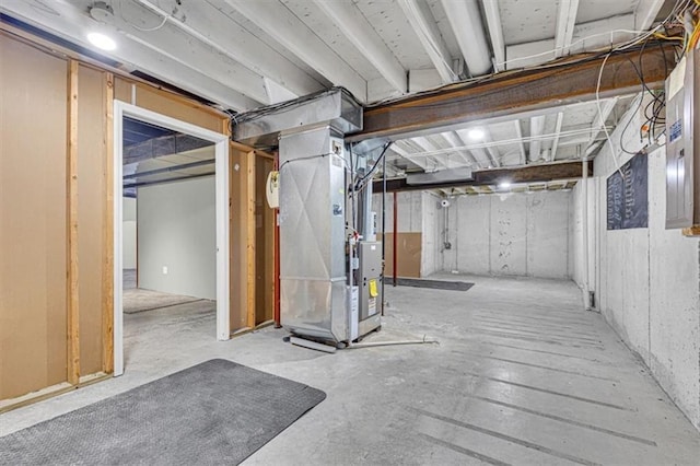 895 N Diane Dr, Olathe, KS 66061 - unfinished below grade area with heating unit