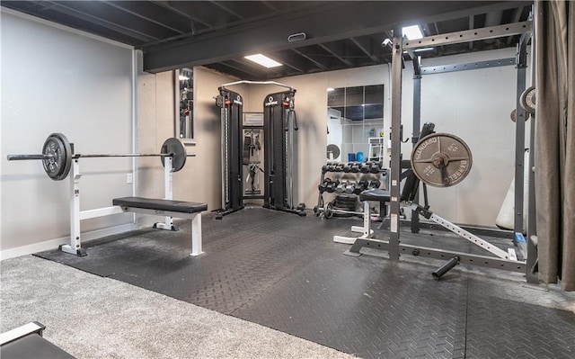 1503 Wrangler Way, Raymore, MO 64083 - exercise room featuring baseboards