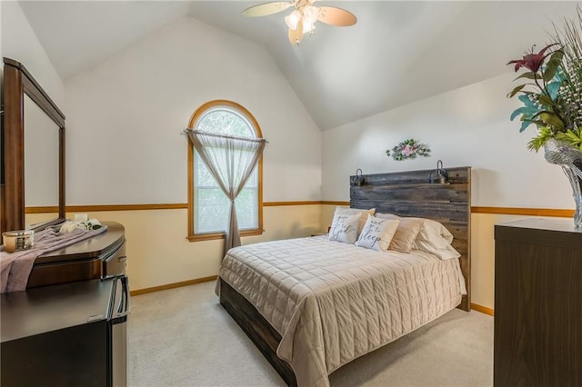 4000 SW Boulder Dr, Lees Summit, MO 64082 - carpeted bedroom featuring lofted ceiling and a ceiling fan